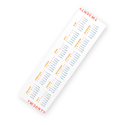 Calendar Bookmark